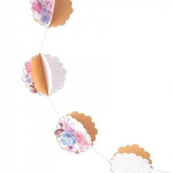 Guirlande papier 3D florale