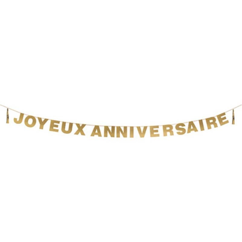 Guirlande Joyeux Anniversaire Paillettes Doree Tassel Guirlande Joyeux Anniversaire Paillettes Doree Tassel