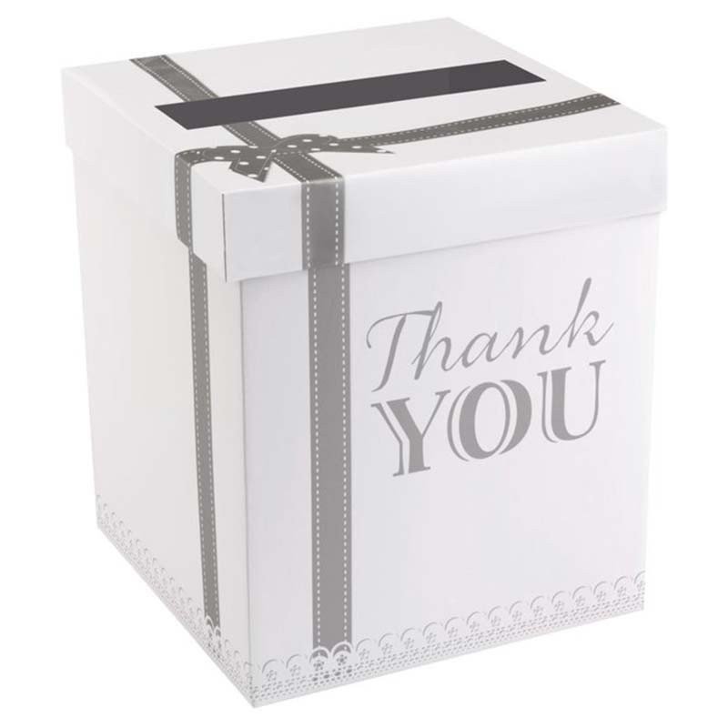 Urne/Tirelire cadeaux Vintage "thank you" argent Urne/Tirelire cadeaux Vintage "thank you" argent