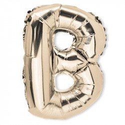 Ballon metal - lettres B en "Or" - 36cm