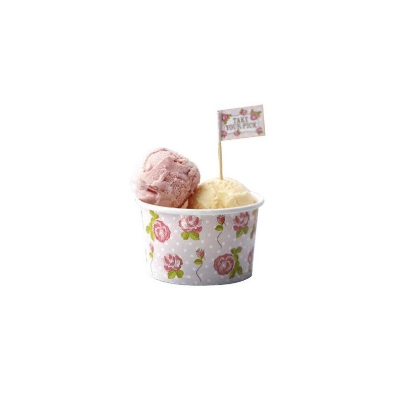 Coupes à glaces rose vintage (x8) Coupes à glaces rose vintage (x8)