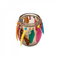 Photophore Gypsy boho champagne