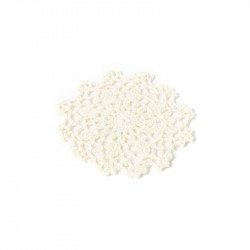 Napperon crochet ivoire diamètre 10 cm
