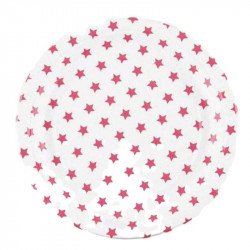 Assiettes étoilées fuchsia (x8)
