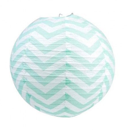Lampion à chevrons menthe