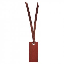 Marque place rectangle ruban marron (x12)