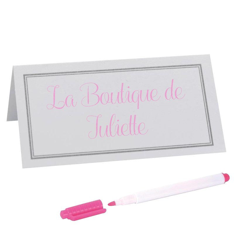 Marque place vierge avec liseret Blanc (x50) Marque place vierge avec liseret Blanc (x50)
