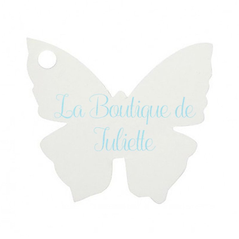 Marque place en papillon Blanc (x10)
