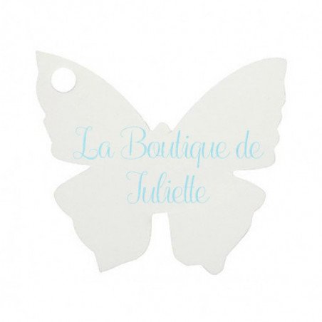 Marque place en papillon Blanc (x10)