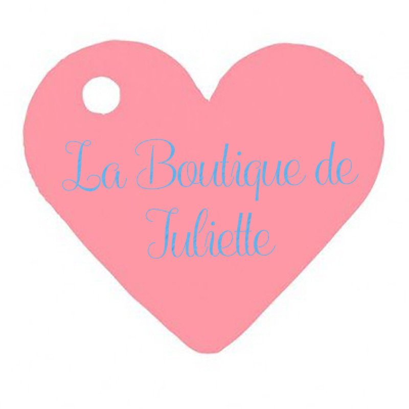 Marque place en cœur rose (x10)