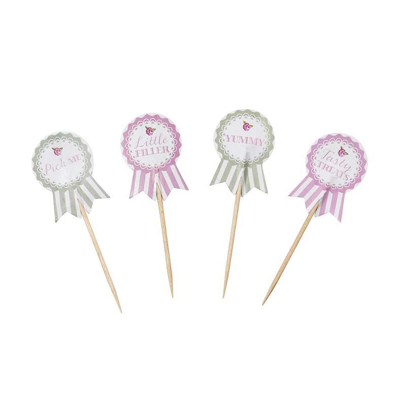 Pick à cupcakes Vintage Lilas (x20) Pick à cupcakes Vintage Lilas (x20)