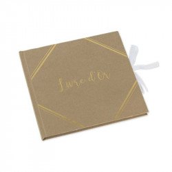 Livre d'or kraft doré