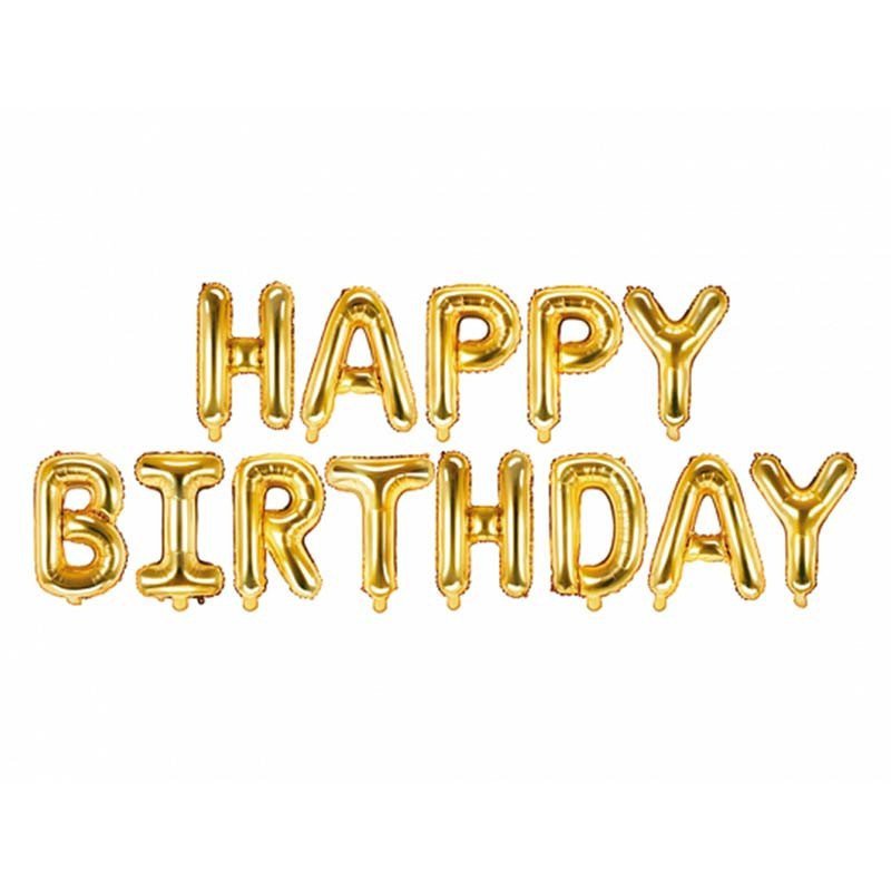 Ballons "Happy Birthday" Or Ballons "Happy Birthday" Or