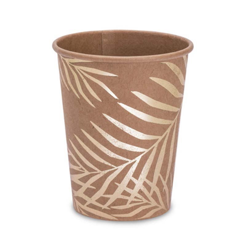 Gobelets Kraft Palmiers dorés Tropi Chic (x8) Gobelets Kraft Palmiers dorés Tropi Chic (x8)