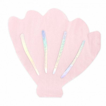 Serviettes De Table Anniversaire Sirène - 20 Pièces 33x33 Cm - Thème Sous-Marin, Sirène Magic - Pour Fête Enfants