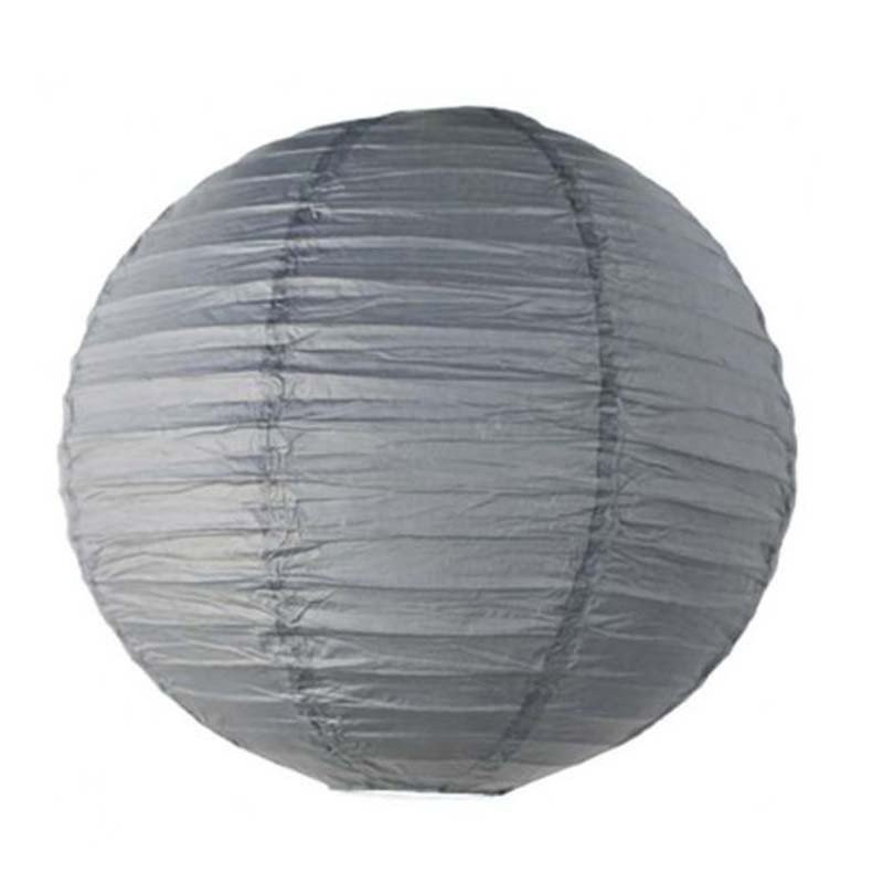 Lampion en papier uni gris - 30 cm Lampion en papier uni gris - 30 cm