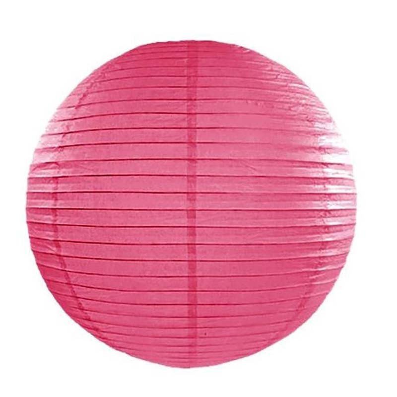 Lampion en papier uni fuchsia - 30 cm Lampion en papier uni fuchsia - 30 cm