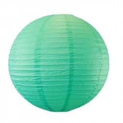 Lampion en papier uni vert émeraude - 50 cm
