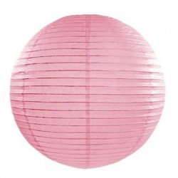 Lampion en papier uni rose - 50 cm