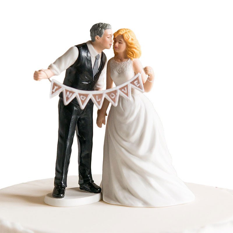 Figurine mariés fanion In Love Figurine mariés fanion In Love