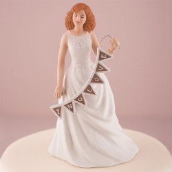 Figurine mariés fanion In Love
