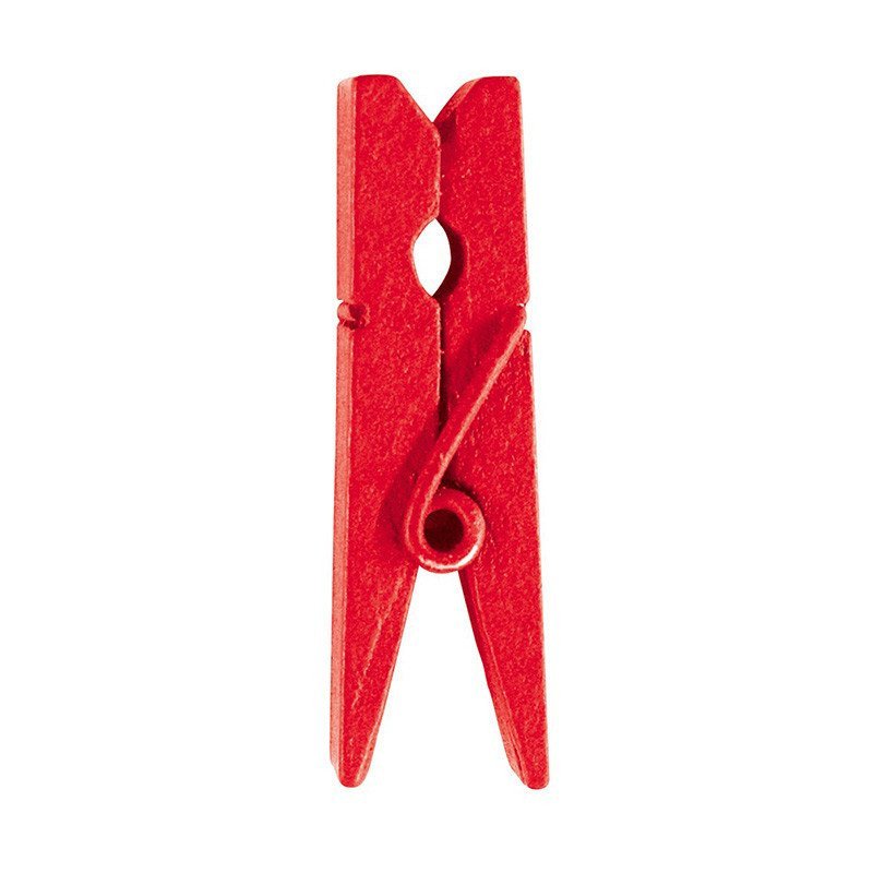 Pinces en bois (mini x24) rouge Pinces en bois (mini x24) rouge