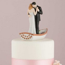 Figurine Couple Dansant sur une barque
