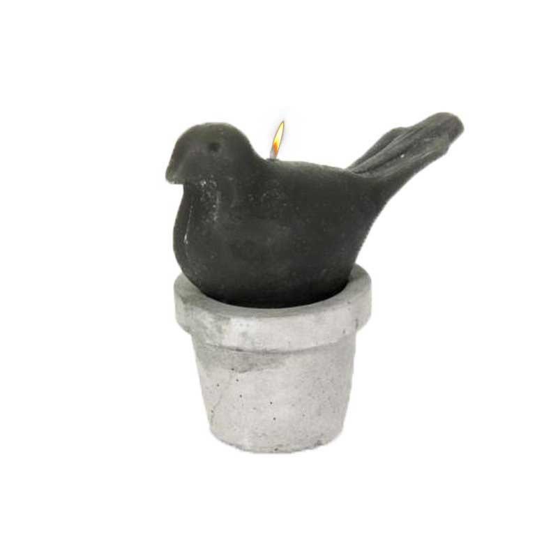 Petit oiseau décoratif sur pot Petit oiseau décoratif sur pot