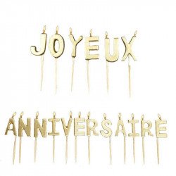 Bougies "joyeux anniversaire"