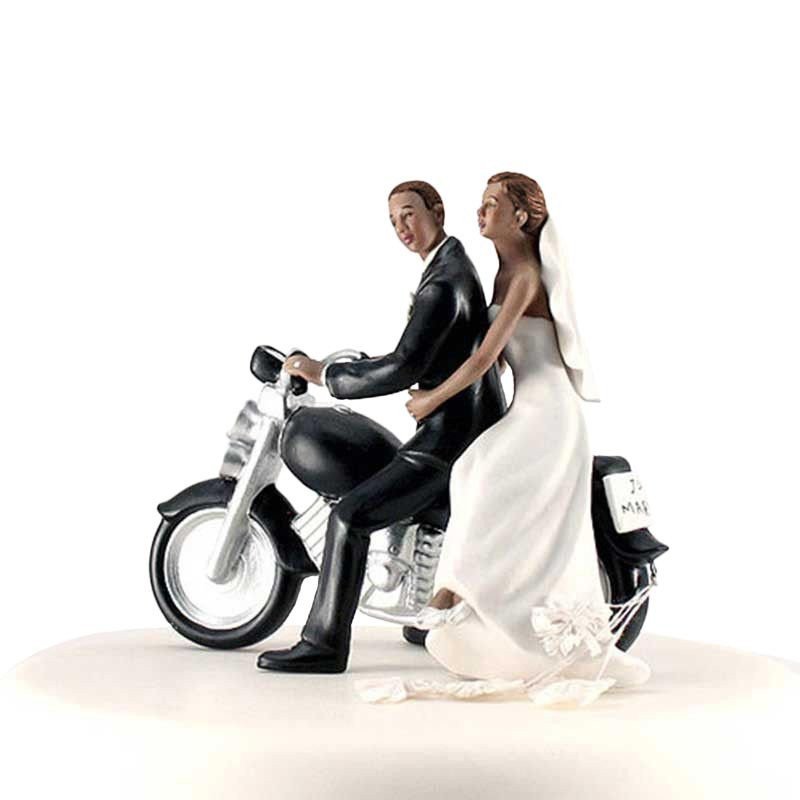 Figurine Couple de mariés à moto - Ethnique Figurine Couple de mariés à moto - Ethnique