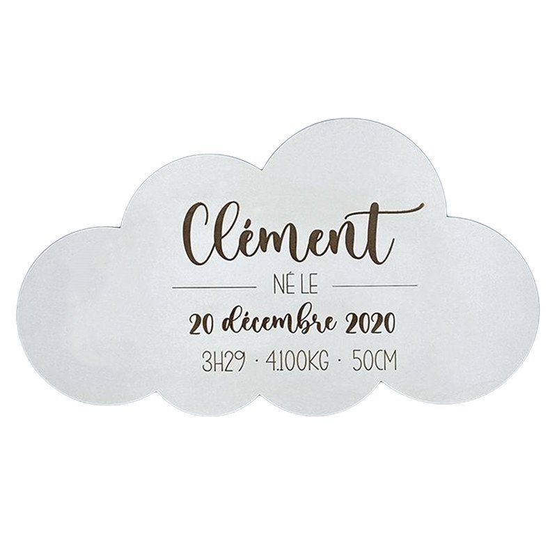 Pancarte de naissance Nuage
