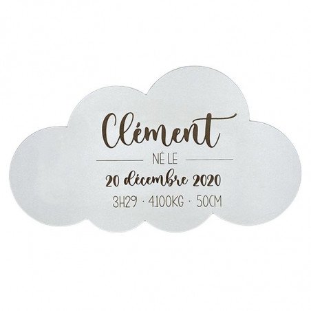 Pancarte de naissance Nuage
