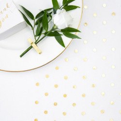 Chemin de table organza pois Or - 9M