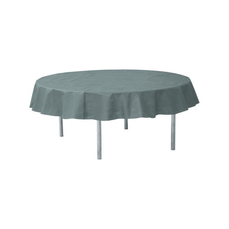 Nappe ronde unie grise