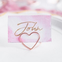 Marque-place coeur rose gold (x10)