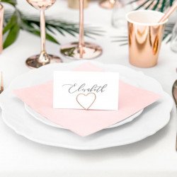 Marque-place coeur rose gold (x10)