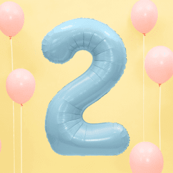 Ballon Chiffre Mylar pastel - 86 cm