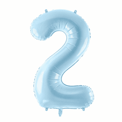 Ballon Chiffre Mylar pastel - 86 cm