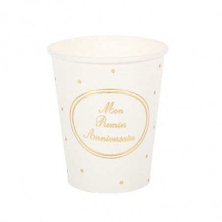 Gobelets "Mon Premier Anniversaire" (x8)