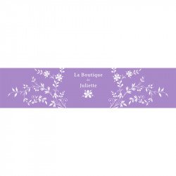 Étiquettes personnalisées floral pour bouteille (x10) - Lilas