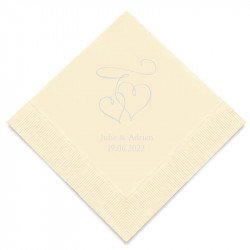 Serviettes Cocktail Personnalisées "Mr & Mrs" (x50)