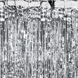 Rideau scintillant argent