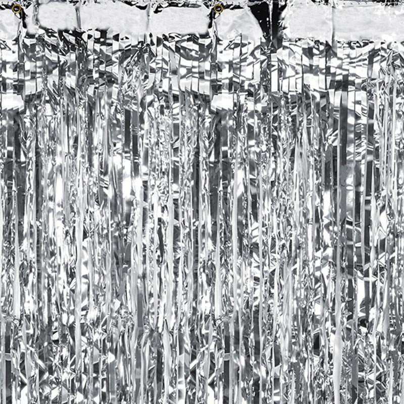 Rideau scintillant argent