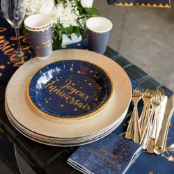Assiettes "Joyeux Anniversaire" (x10)