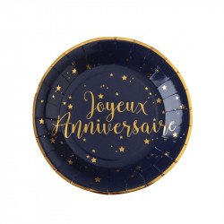 Assiettes "Joyeux Anniversaire" (x10)