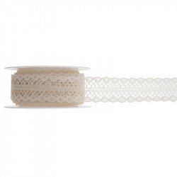 Ruban dentelle naturel - 3M