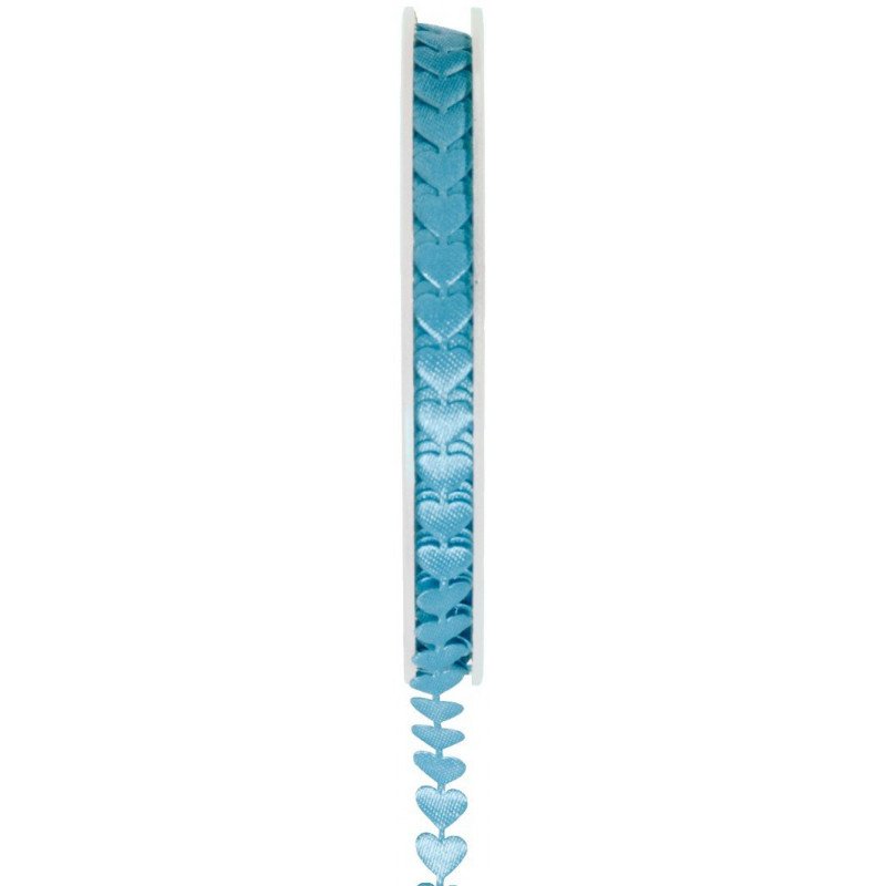 Ruban coeur turquoise