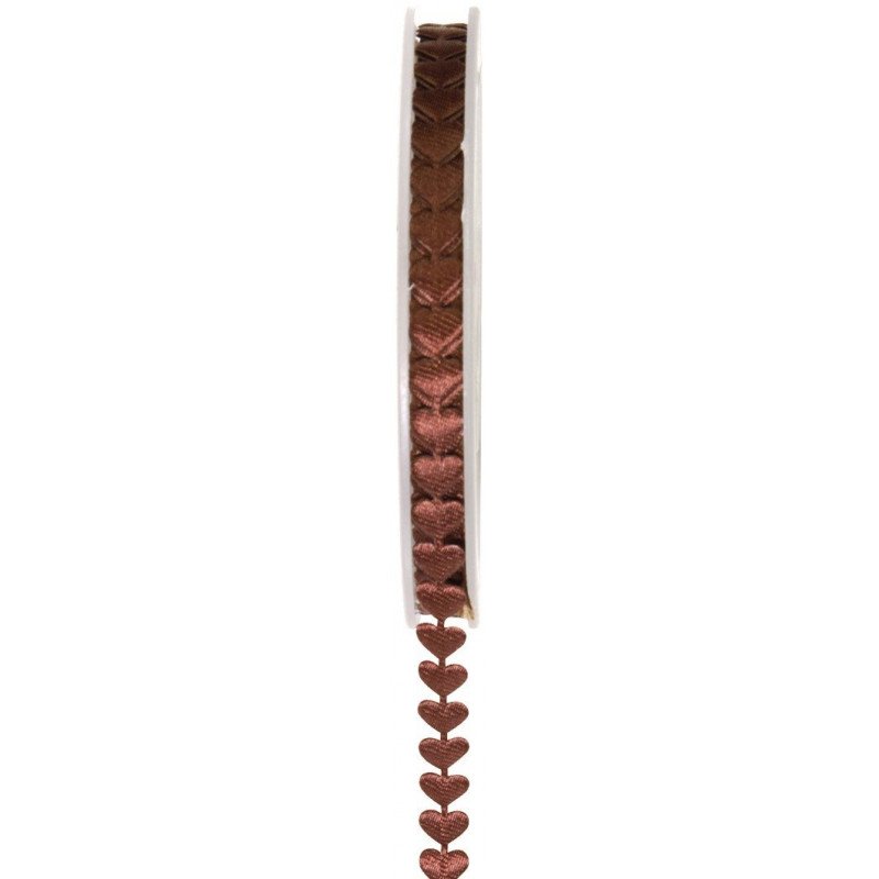 Ruban coeur marron Ruban coeur marron