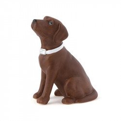 Figurine chien Labrador marron