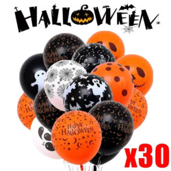 30/10 pièces effrayant Halloween ballons enfants jouets citrouille squelette fantôme Bar fête décor ballon Halloween...
